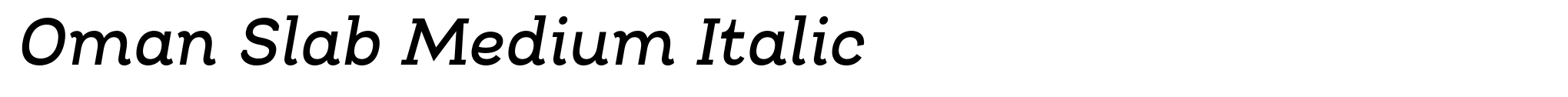 Oman Slab Medium Italic image